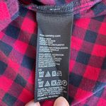 Tommy Hilfiger Navy Blue Red Windowpane Plaid Flannel Button Down Shirt Large Photo 5