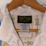 Bob Mackie  Wearable Art Embroidered Floral Bib Blouse Medium Photo 1