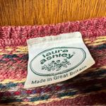 Laura Ashley  Vintage 100% Wool Long Sleeve Pullover Sweater Red Medium Large M/L Photo 6