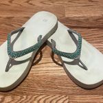Gap Green and Silver Beaded Sandals Summer Style Photo 0