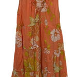 True Destinations Coral Floral Swimsuit Cover Up Womens Size Small Beach Orange Photo 0