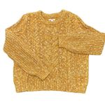 Goodthreads chunky knit mustard cozy Marled Popcorn Stitch Crewneck Sweater XL Yellow Photo 3