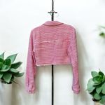 ZARA  Cropped Tweed Fringe Jacket Medium Photo 2