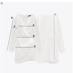 ZARA Floral White Strapless Dress Photo 12