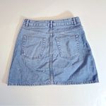Topshop  Moto Zip Front‎ Denim Mini Skirt Size 4 Photo 3