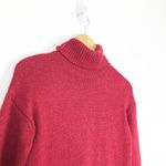 Marine layer Red Turtleneck Sweater Dress Size XS Wool Cashmere Knit Cozy Chic Photo 7