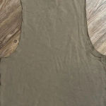 Alo Yoga  Move Olive Green Mock Neck Athletic Lounge Crop Tank Top French Terry S Photo 0