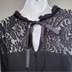 Worthington  Women’s Little Black Laced Long Sleeve Sexy Dress Large 14 Photo 2