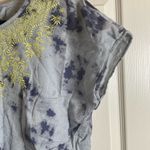 Angie 100% cotton Embroidered Gray Women's Top size large Photo 4