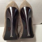 Moda Spana  Tan Ruched Peep Toe Heels Photo 8