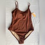 Kona Sol Brown Chain‎ Link Medium Coverage Sew In Cups One Piece Swimsuit
Size L (12-14) Photo 9