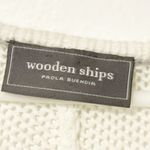 Wooden Ships  Womens Size Medium/Large White Striped Boxy Sweater Coastal Grandma Photo 2