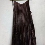 Annabelle Brown Satin Pleated Midi Dress Sz L NWT Size L Photo 7