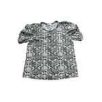 ALC Frank A.L.C. Kati Jersey Tee Snake Print Puff Sleeve Crew Neck Top Size S Photo 1