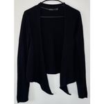 prAna Black Open Front Waterfall Cardigan Photo 6
