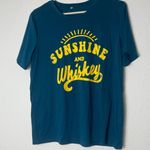 Sunshine and Whiskey Blue Shortsleeve Top Photo 0