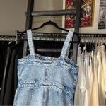 ALLSAINTS  Elsie Denim Mini Dress Blue Button Front Sleeveless Photo 8