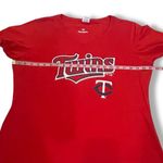 Fanatics NWOT Minnesota Twins TC Red V-Neck Tee T-Shirt Top Short Sleeve New Womens XL Photo 3