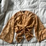 Japna Orange sheer tie top  Photo 0