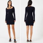 French Connection NWOT Joann Mari Long Sleeve Mini Dress In Utility Blue Photo 2