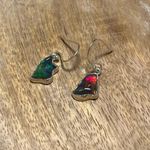 Sterling Silver Black Ethiopian Opal Raw Form 925  Earrings Photo 2