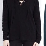 The Kooples Black Wool Cashmere Blend Lace-Up Sweater Size 1 / Small Photo 0