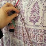 Alicia Bell Lavender Paisley Floral Mini Dress Size Medium White Photo 3