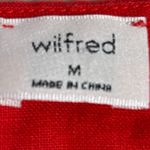 Aritzia Wilfred Aritiza Tie Front Puff Sleeve Crop Top Womens M Red Beachy Coastal Photo 5