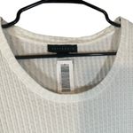 Sanctuary  White Ribbed Textured Boat Neck Cotton Short Sleeve Shirt Women Sz M Photo 3