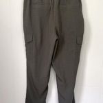 Chico's Chico’s Green Cargo Pockets Elastic Waist Tie Belt Pants ~ Size 2R (US 12R) Photo 1