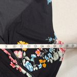 PaperMoon  Black Maxi Dress with Pink and Blue Floral Pattern Photo 6