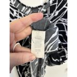 Suzie in the City Black White Abstract Sleeveless Top Size Medium Asymmetrical Photo 4