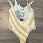 ZARA  One Piece Striped Swimsuit Size Small Photo 2