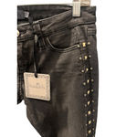 Franky B NWT Black Studded Skinny Jeans Size 26 Stretch Embellished Retail $239 Photo 1