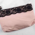 Ipsy Glam Bag IPSY Blushing Pink Cosmetic Bag Trimmed with Black Lace Photo 11