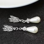 3pcs Earrings Plus Necklace Luxury Jewelry Set Faux Fashion Jewelry‎ Silver Photo 9