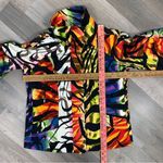 Just B Rainbow Tiger Stripe Flared 3/4 Sleeve Jacket Medium Photo 12