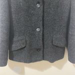 Isaac Mizrahi Vintage  Peacoat Charcoal Gray Wool & Mohair Coat Real Fur Size 12 Photo 1