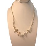 Freshwater Pearl & Beaded Necklace With Gold Accents 18 Inches Elegant Design Fo White Photo 0