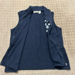 Vintage Collections ETC Womens Snowflake Vest Navy Blue Size Large L Holiday Photo 4