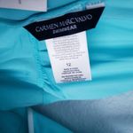 Carmen Marc Valvo  Aqua Marine Ruffle One Piece Swimsuit Photo 4