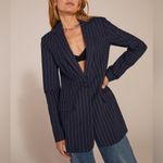 Favorite Daughter The Break Up Oversize Stretch Cotton Blazer Size XXS New w/Tag Blue Photo 1