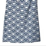 Vince Camuto  White/Blue Neon Filigree Sleeveless Shift Dress Size 4 Photo 2