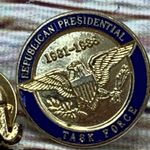 Vintage Republican‎ Presidential Task Force Lapel Pin Lot RNC GOP USA Flag Gold Photo 2