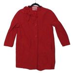 Kate Spade New York Womens Coat Red Cotton Silk Blend Button Pockets Bow S Photo 0