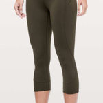Lululemon In Movement Crop *Everlux 19" Dark Olive Photo 0