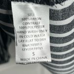 Savanna Jane Sz S Blouse Black White Stripe Floral Embroidery Top Black Photo 12