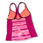 Nike  Women’s Tankini Swimwear Top Sz Large Pink / Coral Colorblock Photo 1