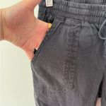 Level 99 Women's Shannon Linen Blend Elastic‎ Waist Drawstring Joggers Size XS Gray Photo 4