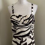 Antonio Melani Style Somers Swirl Print Linen Blend Straw Trim Two Piece Set Photo 5